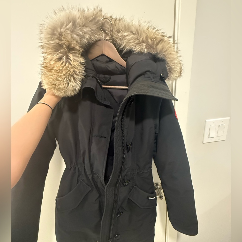 Canada Goose Black Parka with Fur Trim
